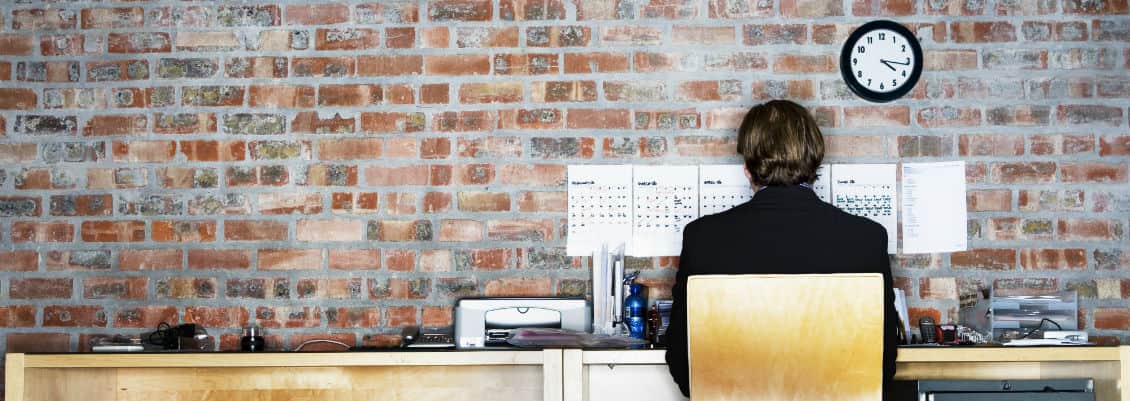 businessman working at his desk